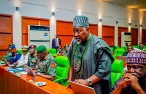 Defence Minister Attends Screening Of New CDS, Service Chiefs At National Assembly