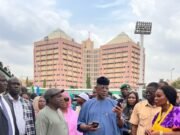 Senator Lalong, Chairman APC convention venue committee inspect Eagle Square