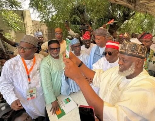 Kwankwaso Accompanied Gawuna As He Formally Register With ADC