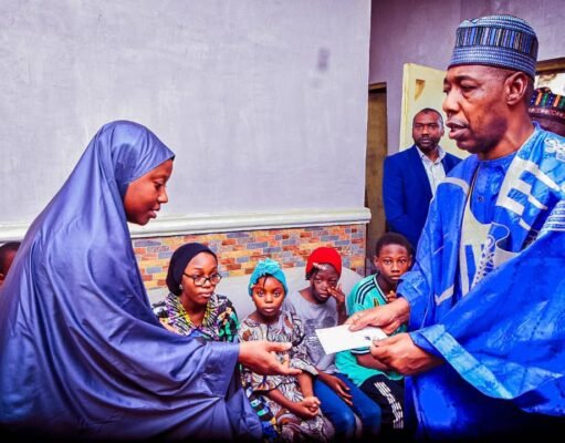 Zulum Donates N150m to Families of Fallen Military Officers