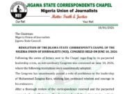 Members Of Jigawa Correspondent’s Chapel Passes Vote Of Confidence On It’s Leadership Under Zangina Kura