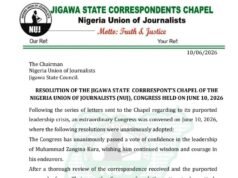 Members Of Jigawa Correspondent’s Chapel Passes Vote Of Confidence On It’s Leadership Under Zangina Kura