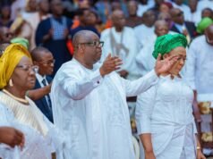 Three yearsIn Office : Mutfwang, Deputy Gov Hold Thanksgiving Service