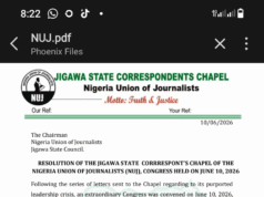 Members Of Jigawa Correspondent’s Chapel Passes Vote Of Confidence On It’s Leadership Under Zangina Kura